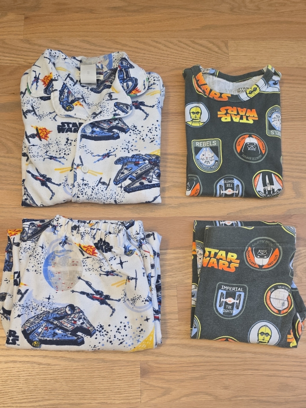 Pottery Barn Kids & GAP Star Wars Pajama Set Bundle Sz 8/10